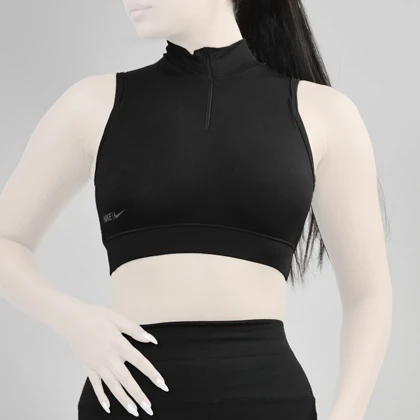 نیم‌تنه نیم زیپ ورزشی زنانه نایک مدل Mub-622 مشکی