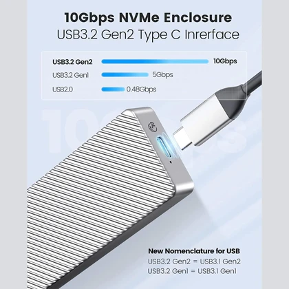 باکس هارد M.2 NVMe اوریکو ORICO مدل M212C3-G2 با رابط Type-C