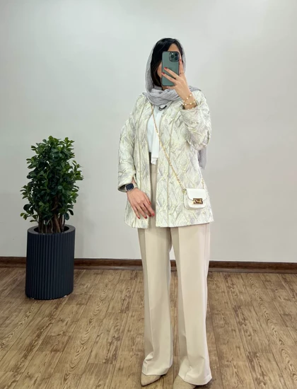 مانتو ژاکارد مغزی دوزی نفس