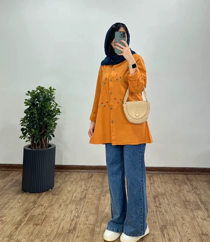 مانتو گلدوزی رزا