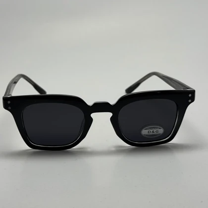 عینک آفتابی پلاریزه دولچه گابانا DOLCE GABBANA دسته سیم کشی شده لولا فنر مشکی کد 7707