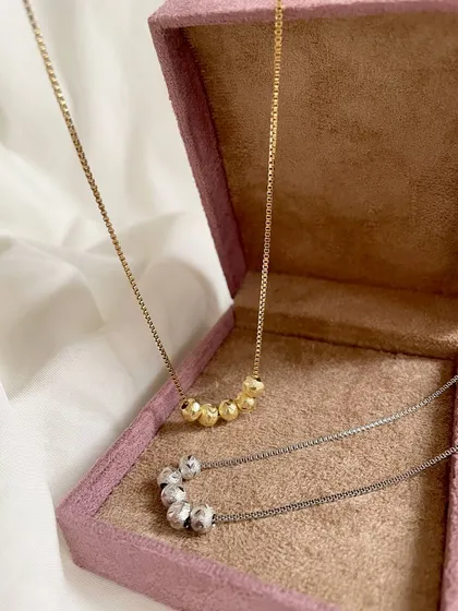 گردنبند گوی طرح طلا