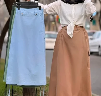 دامن لینن زنانه کد 50193