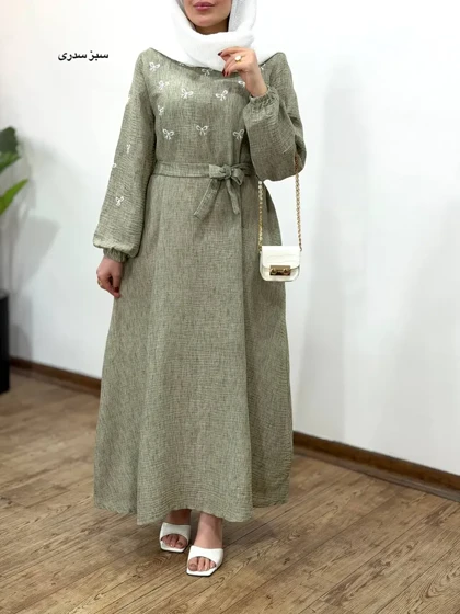 پیراهن مانتویی گلدوزی آیسو مه دخت
