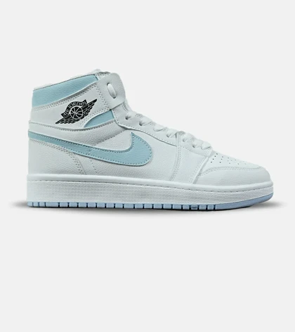 کفش کتانی ساق‌دار مردانه و زنانه سفید آبی NIKE jordan 1 مدل 7687