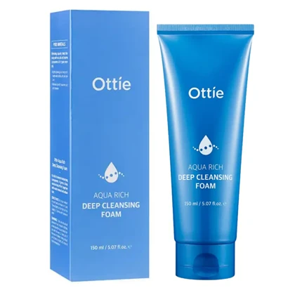 فوم شستشوی صورت اوتی مدل Aqua Rich مناسب پوست‌های خشک و دهیدراته حجم 150ml