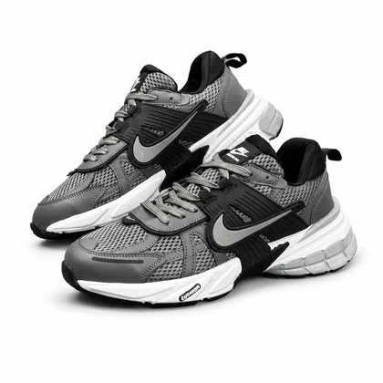 کفش کتانی مردانه نایکی v2k طوسی مشکی 2 NIKE V2K
