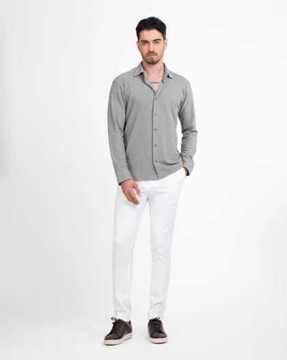 ام کی کالکشن پیراهن آستین بلند mk-6033-gray