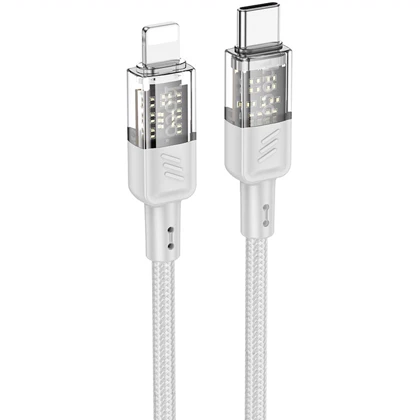 کابل تایپ سی به لایتنینگ هوکو Hoco مدل U129 توان 27 وات 1.2 متر
