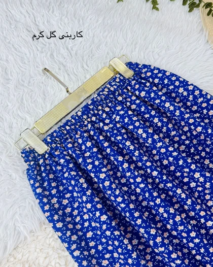 دامن پفکی گل‌دار کد محصول 1070