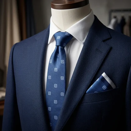کراوات و پوشت دستدوز طرح گل 4 پر برند Massimo Dutti