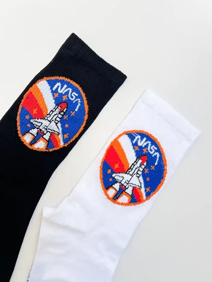 جوراب ساق بلند طرح ناسا NASA یونیسکس