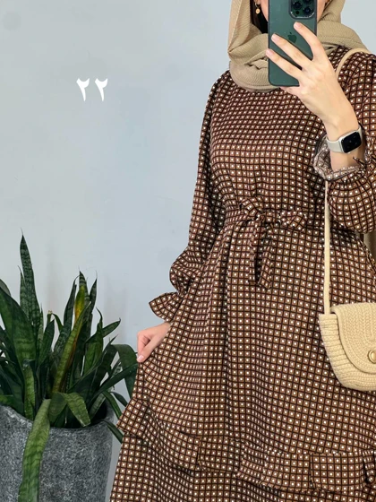 پیراهن مانتویی شکوفه با ارسال رایگان