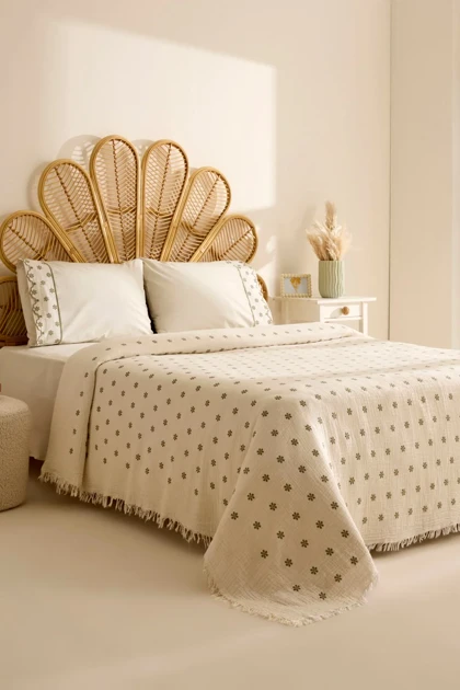 ست روتختی پیکه دو نفره Karaca Home مدل Carezza پنبه - سبز