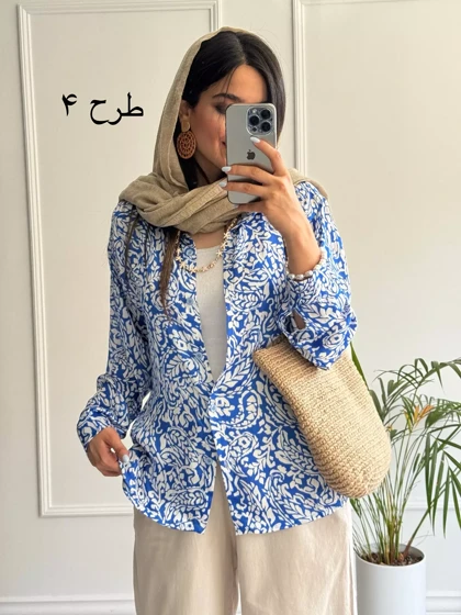شومیز مانتویی سیلک
