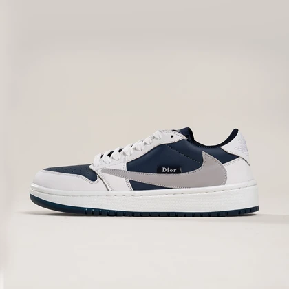 جردن وان ترویس دیور سفید سرمه ای (Air Jordan 1 Travis Scott Dior Blue Navy)