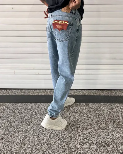 مام فیت آبی ساده Levis