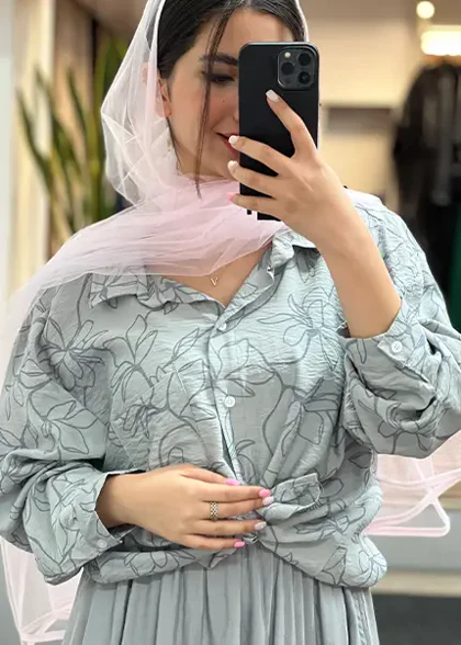 شومیز طرح گل کد 4036