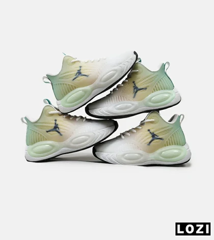 کتانی نیم ساق مردانه سفید لیمویی سبز Nike air jordan 23