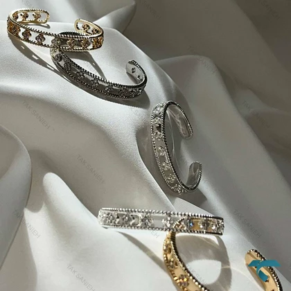 دستبند ونکلیف طرح طلا VanCleef-8522-L