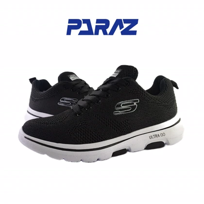 کفش اسپرت و روزمره زنانه مدل اسکچرز رامیرو Skechers مشکی سفید کد 60