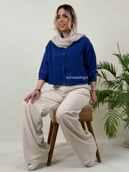 شومیز کراپ سیلک زنانه ریرا
