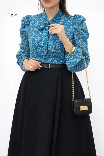 شومیز حریر مجلسی مهلا 5397