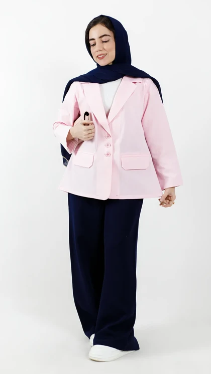 کت سه دکمه نیلا