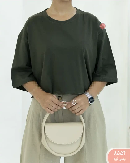 تیشرت کراپ باکسی 8554