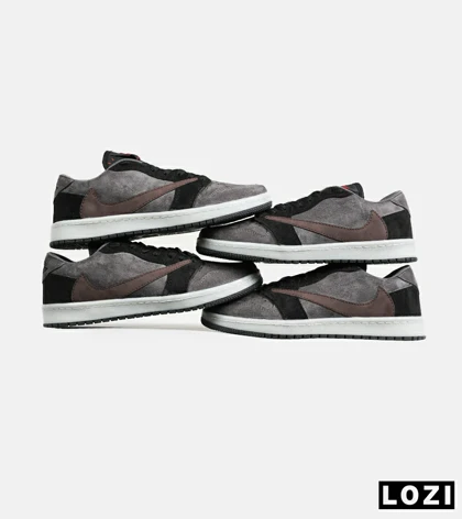 کفش کتانی مردانه قهوه ای طوسی مشکی قهوه ای NIKE travis scott