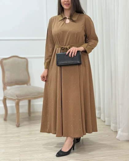 پیراهن مانتویی زنانه نگین کد محصول 1632