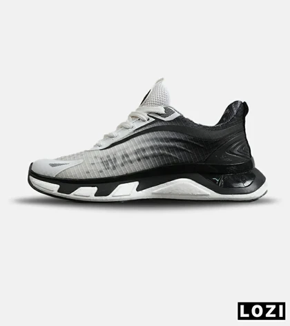 کفش کتانی ورزشی مشکی سفید Warrior Sneakers مدل 7851