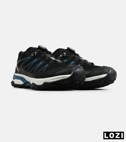 کفش کتانی مردانه و زنانه مشکی آبی I-Runner مدل 7908