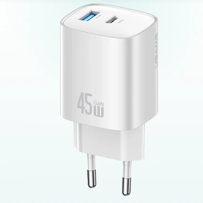 شارژر دیواری 45 وات یوسامز USAMS مدل CC290 دو پورت