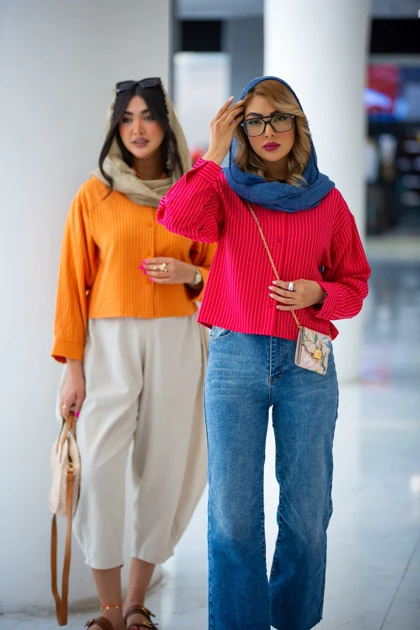 مانتو پیراهنی کراپ خطی