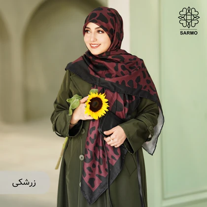 روسری نخ پنبه پلنگی