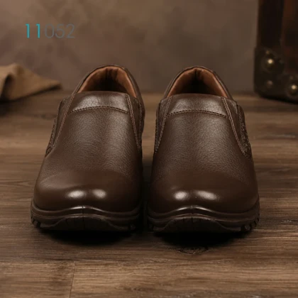 کفش چرم اسکاپ مدل جی هو کشی قهوه ای
