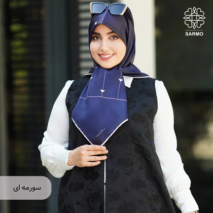 روسری ساتن ابریشم کجراه آفاق