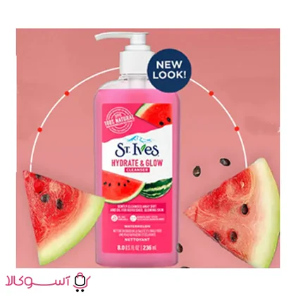 ژل شستشو هندوانه اس تی ایوز مدل hydrate & glow حجم 236 میل