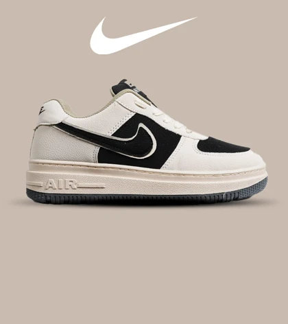 کفش مردانه و زنانه کرم مشکی NIKE AIR FORCE مدل 6627