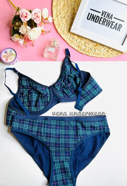 ست نخی فنردار طرح Burberry برند (B&D)