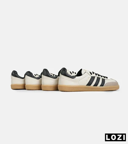 کفش کتانی مردانه زنانه کرم مشکی مدل 7300 ADIDAS Samba