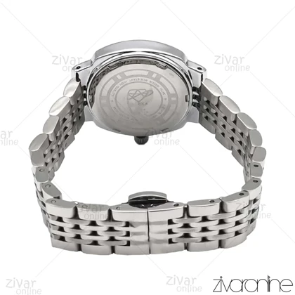 ساعت الکسا پریمیر زنانه نقره ای صفحه آبی تیفانی دور نگین 105882