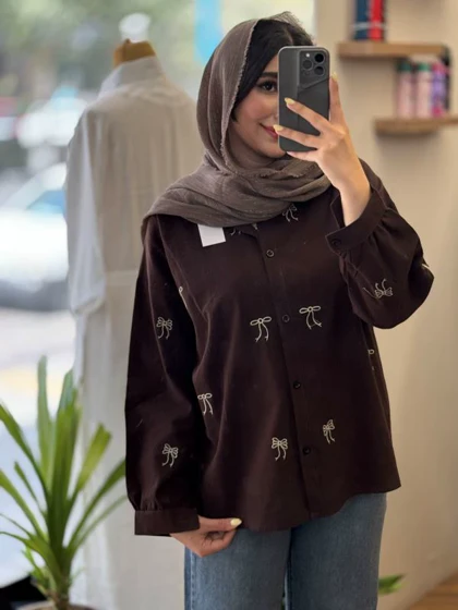 شومیز گلدوزی پاپیون_1103