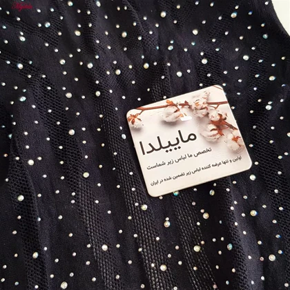 بادی فانتزی مشکی مدل نگین‌دار کد 4860-7188