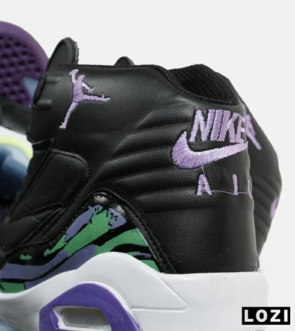 کفش کتانی ساق‌دار مردانه مشکی بنفش سبز Nike air jordan 6 مدل 6929