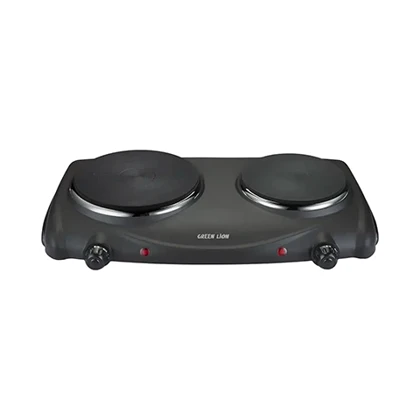 اجاق گاز دو شعله برقی کمپینگ گرین لاین مدل GREEN LION ELECTRIC STOVE GNESDOUB43BK