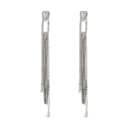 گوشواره زنانه آویز میخی مدل نگینی