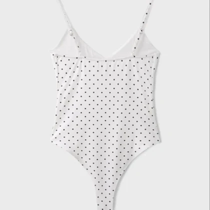 بادی زنانه استرادیواریوس Stradivarius مدل Polka dot V-neck