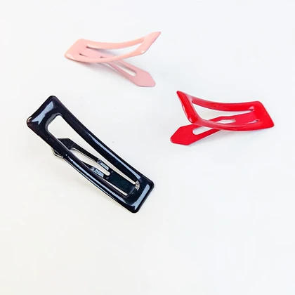 کلیپس مو زنانه مدل تق تقی مستطیلی شاین کد 4013 بسته 6 عددی